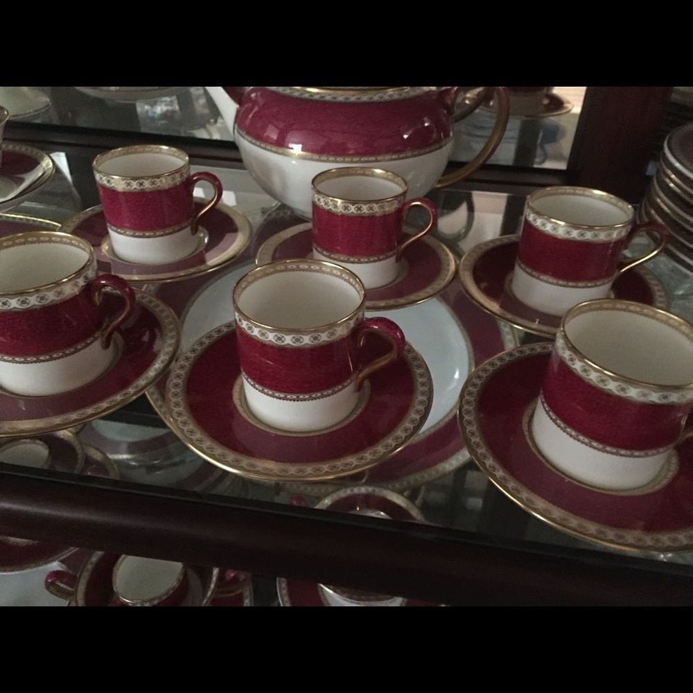 Wedgwood Ulander Ruby One Demitasse Cup &Saucer